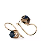 Sapphire Original Vintage 14K Rose Gold Earrings Vintage Jewlery vec142r